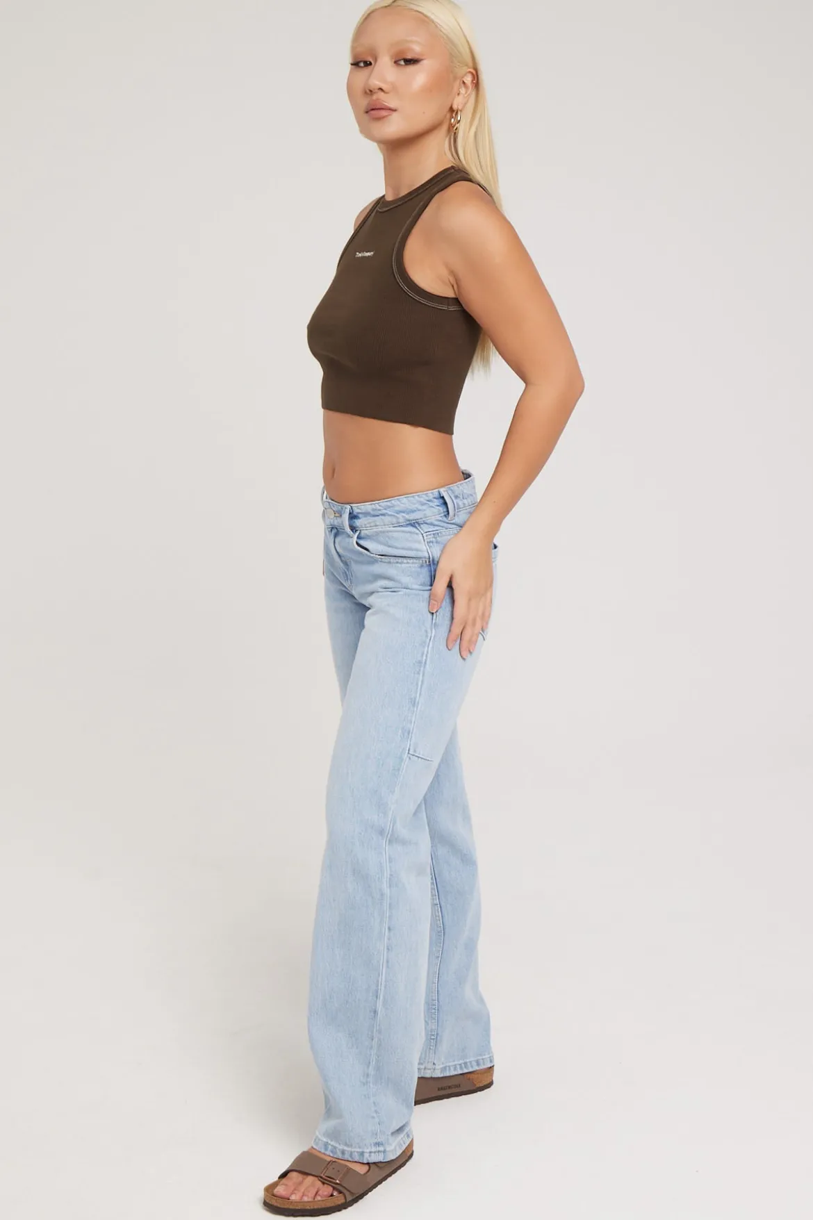 Saskia Low Straight Jean Ash Blue Ash Blue