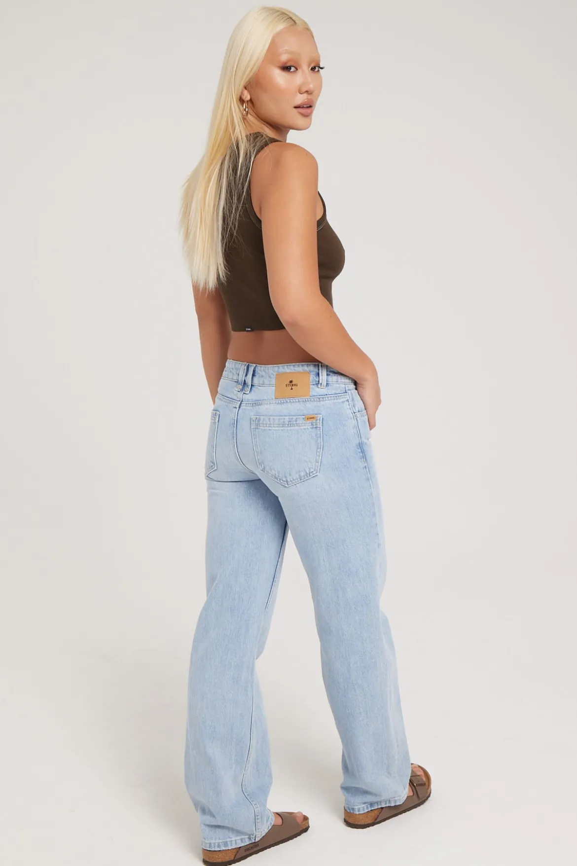Saskia Low Straight Jean Ash Blue Ash Blue