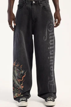 Savage Behemoth Super Baggy Jean Ash Black