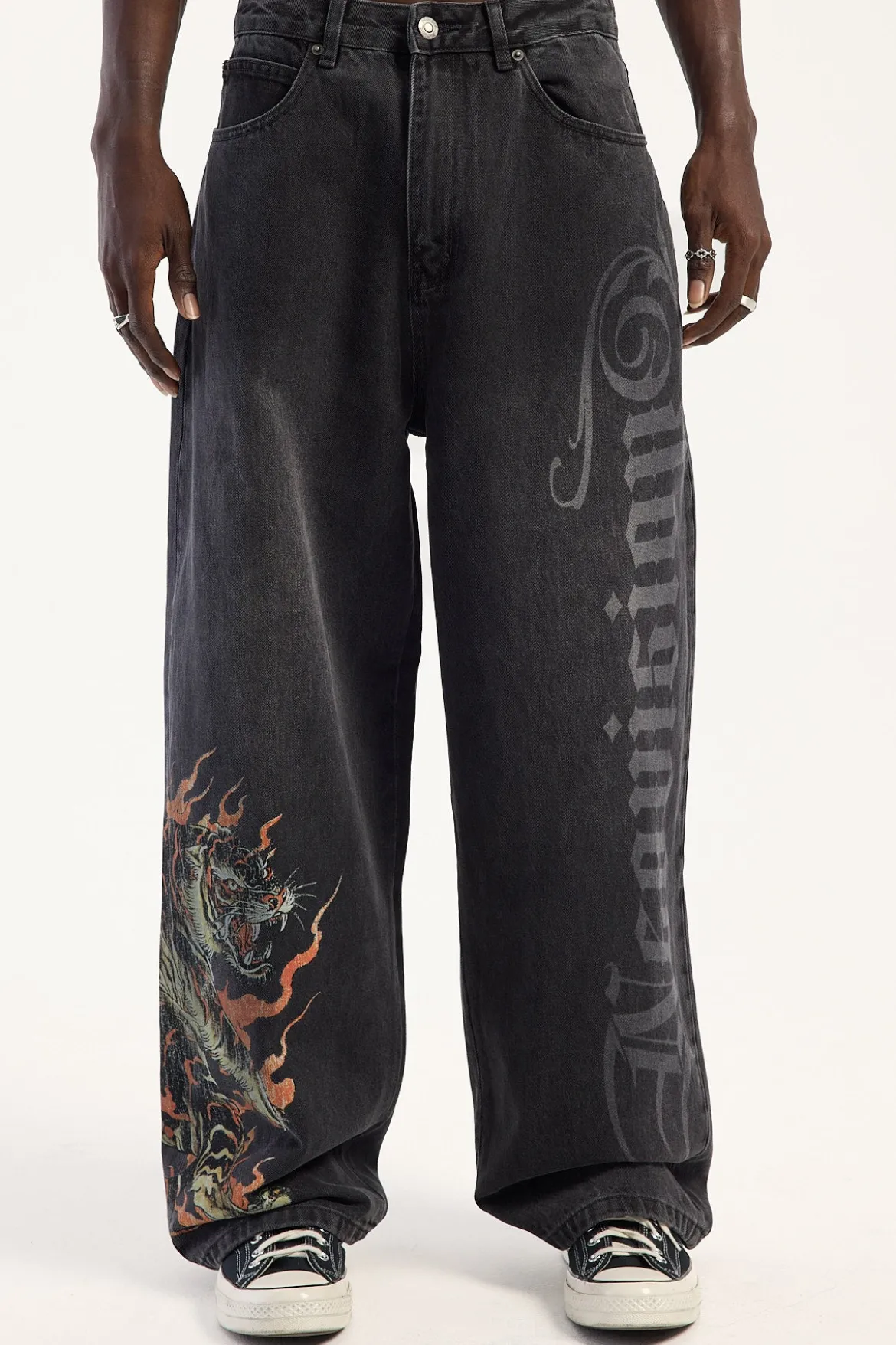 Savage Behemoth Super Baggy Jean Ash Black