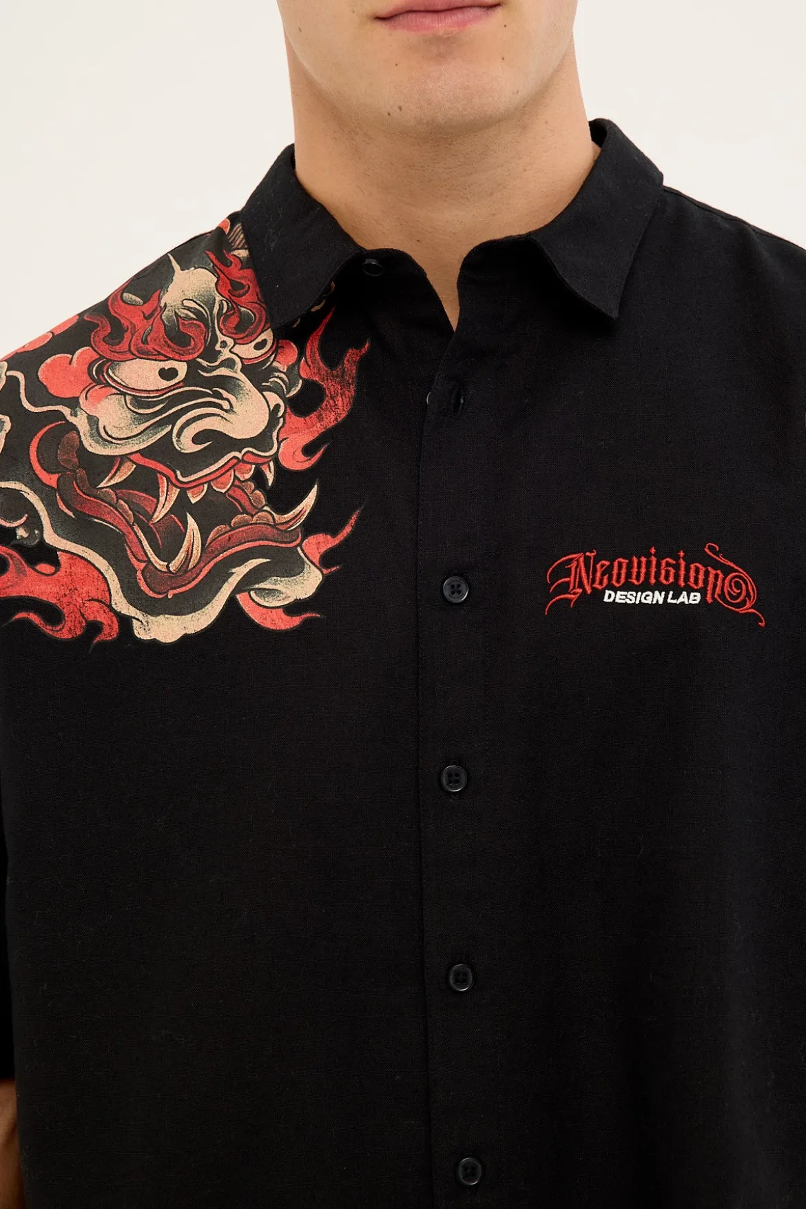 Savage Oversize Cropped Shirt Black