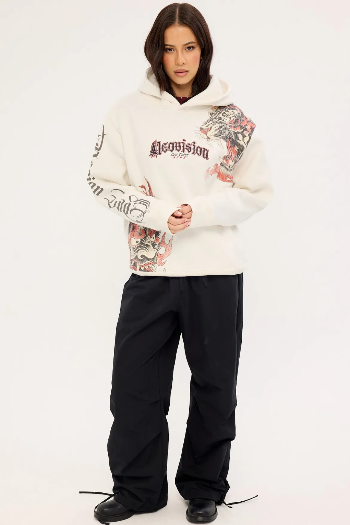 Savage Relaxed Hoodie Off White