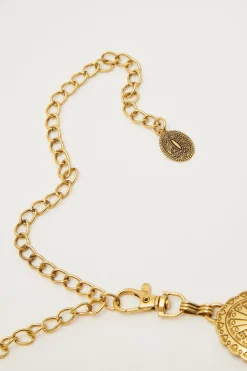 Savannah Metal Chain Belt Antique Gold