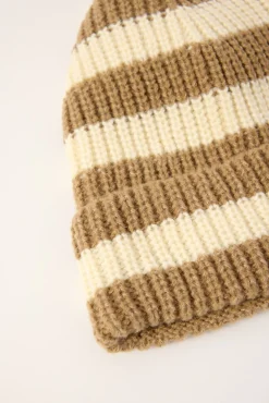 Savannah Stripe Beanie Brown Stripe