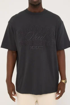 Scholar Boxy Heavyweight Tee Night Black