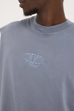 Scholar Heavyweight Muscle Tank Washed Blue