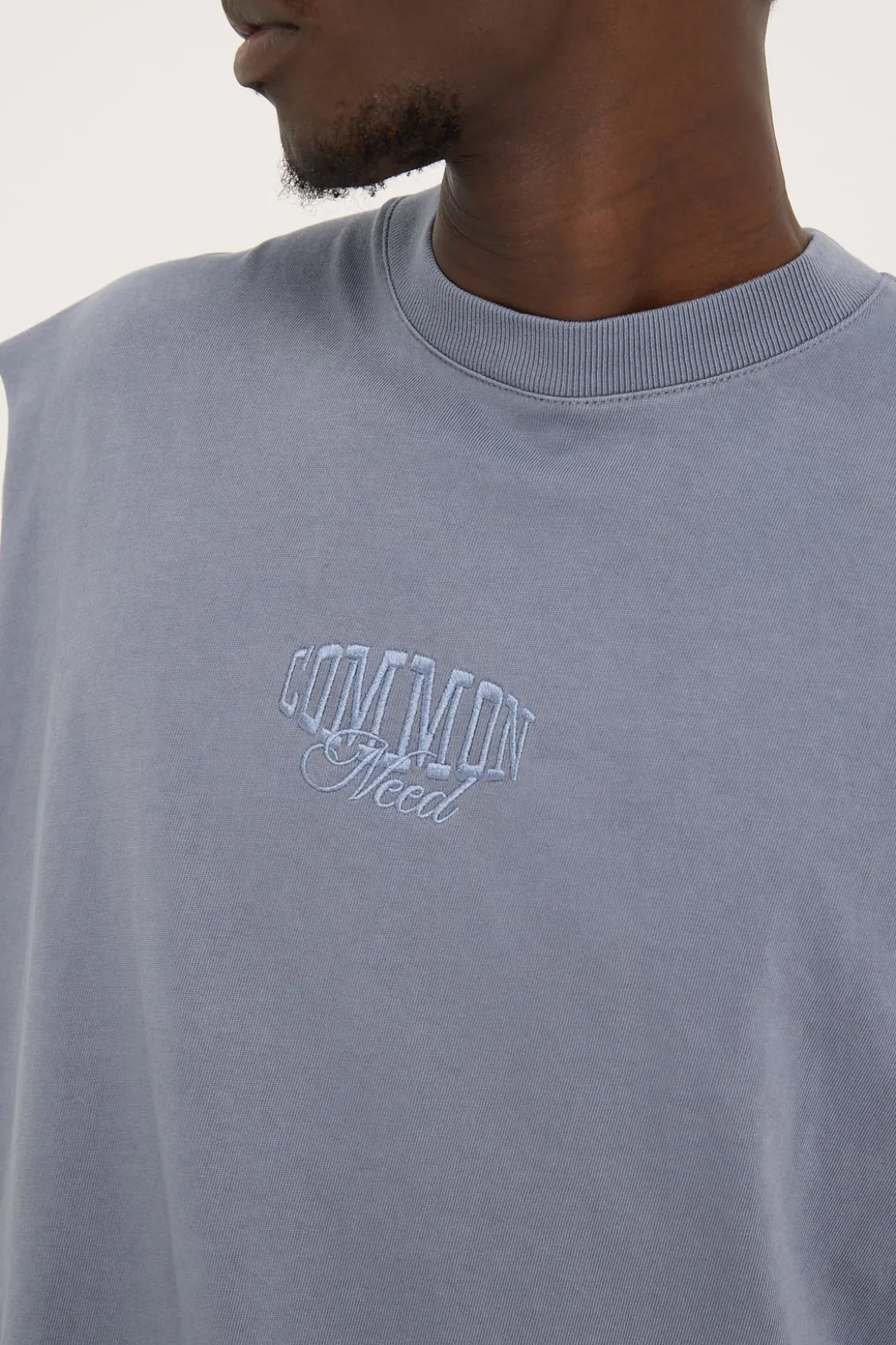 Scholar Heavyweight Muscle Tank Washed Blue