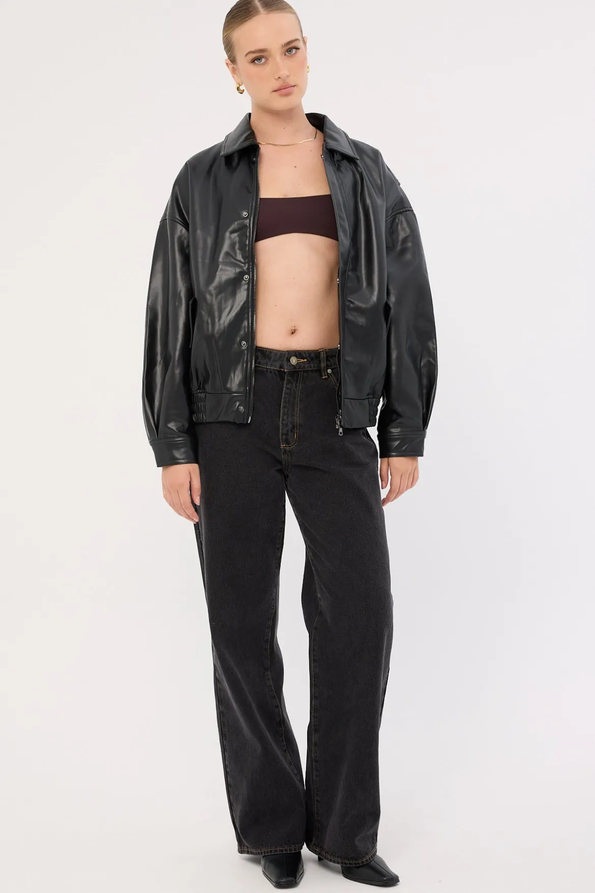 Scoop Neck Bralette Brown