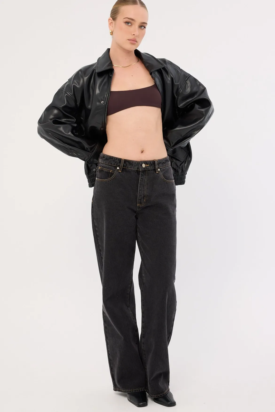 Scoop Neck Bralette Brown