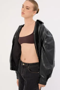 Scoop Neck Bralette Brown