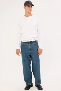 Scratch Big Dawg Baggy Jean Dirty Mid Blue