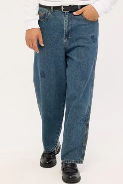 Scratch Big Dawg Baggy Jean Dirty Mid Blue
