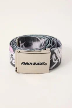 Scrawl Reversible Web Belt Off Black