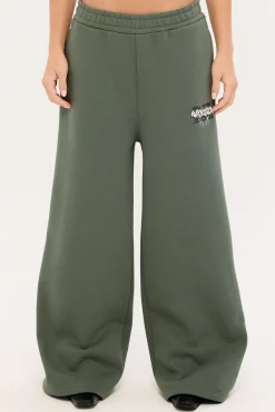 Scrawl Straight Leg TrackPant Khaki Green