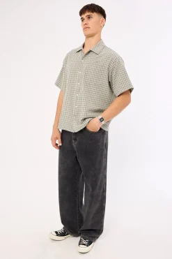 Script Baggy Bull Denim Pant Washed Black