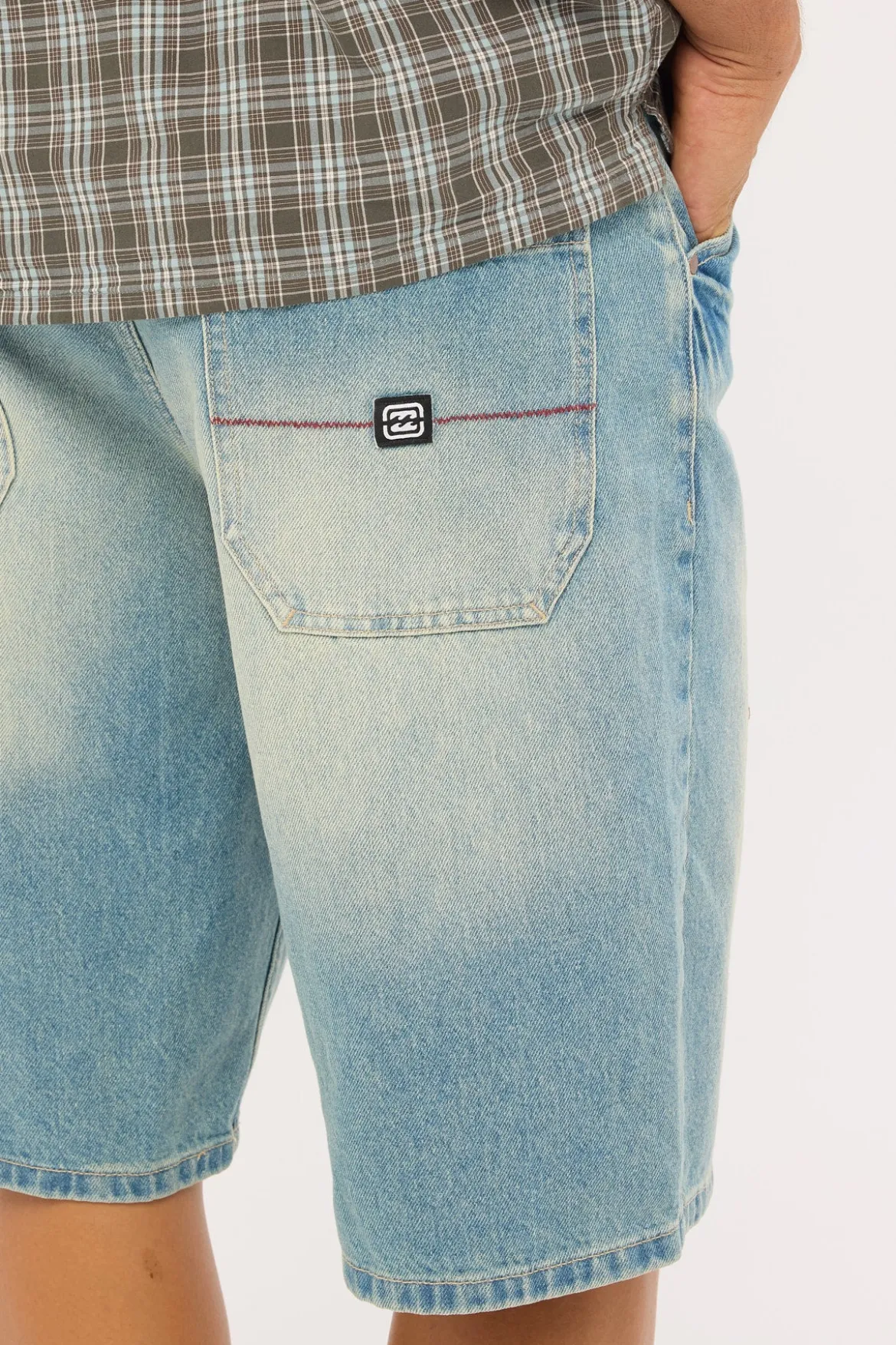 Script Smoko Denim Short Sun Faded Indigo