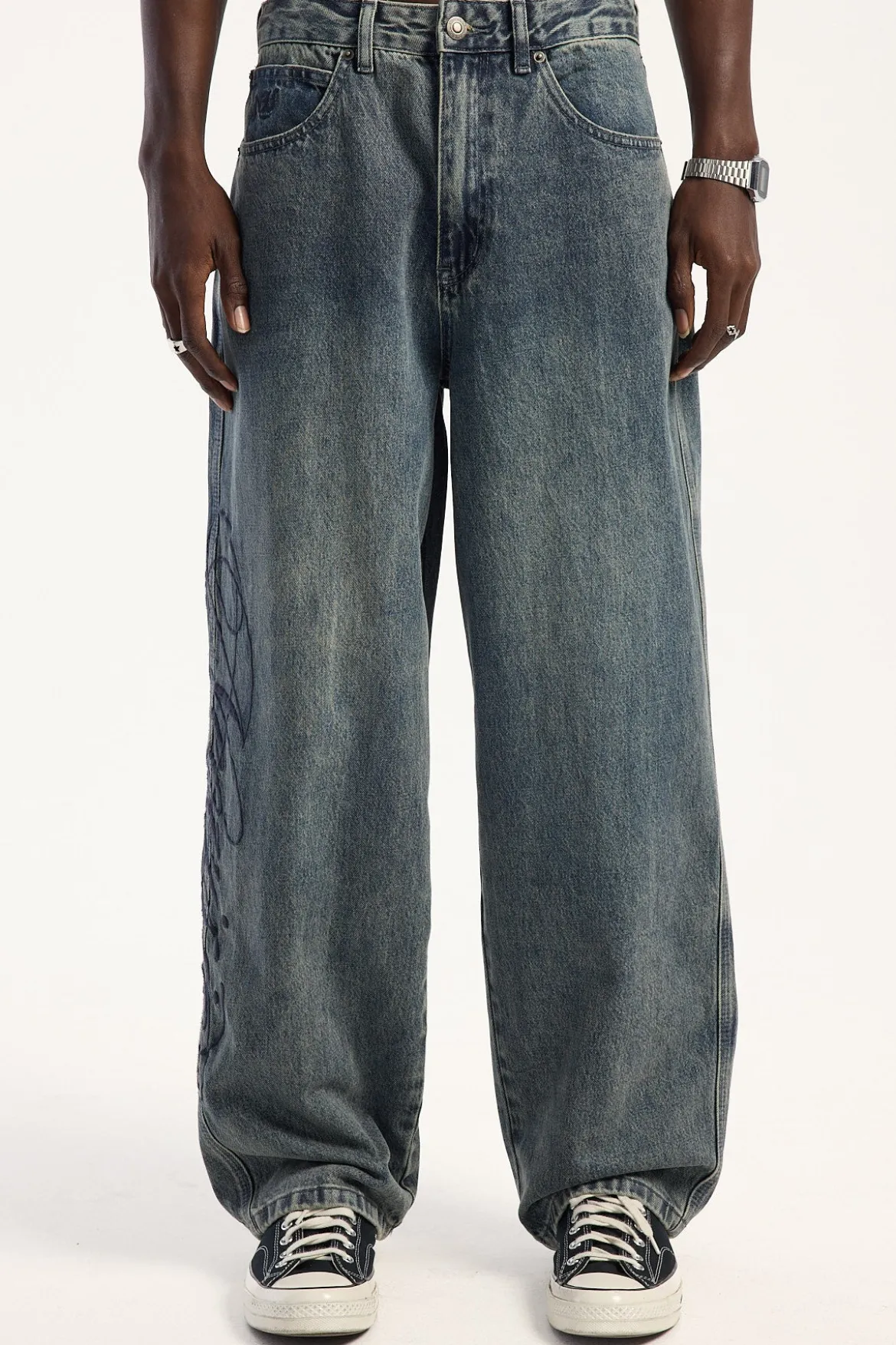 Scripture Titan Baggy Jean Ruins Blue