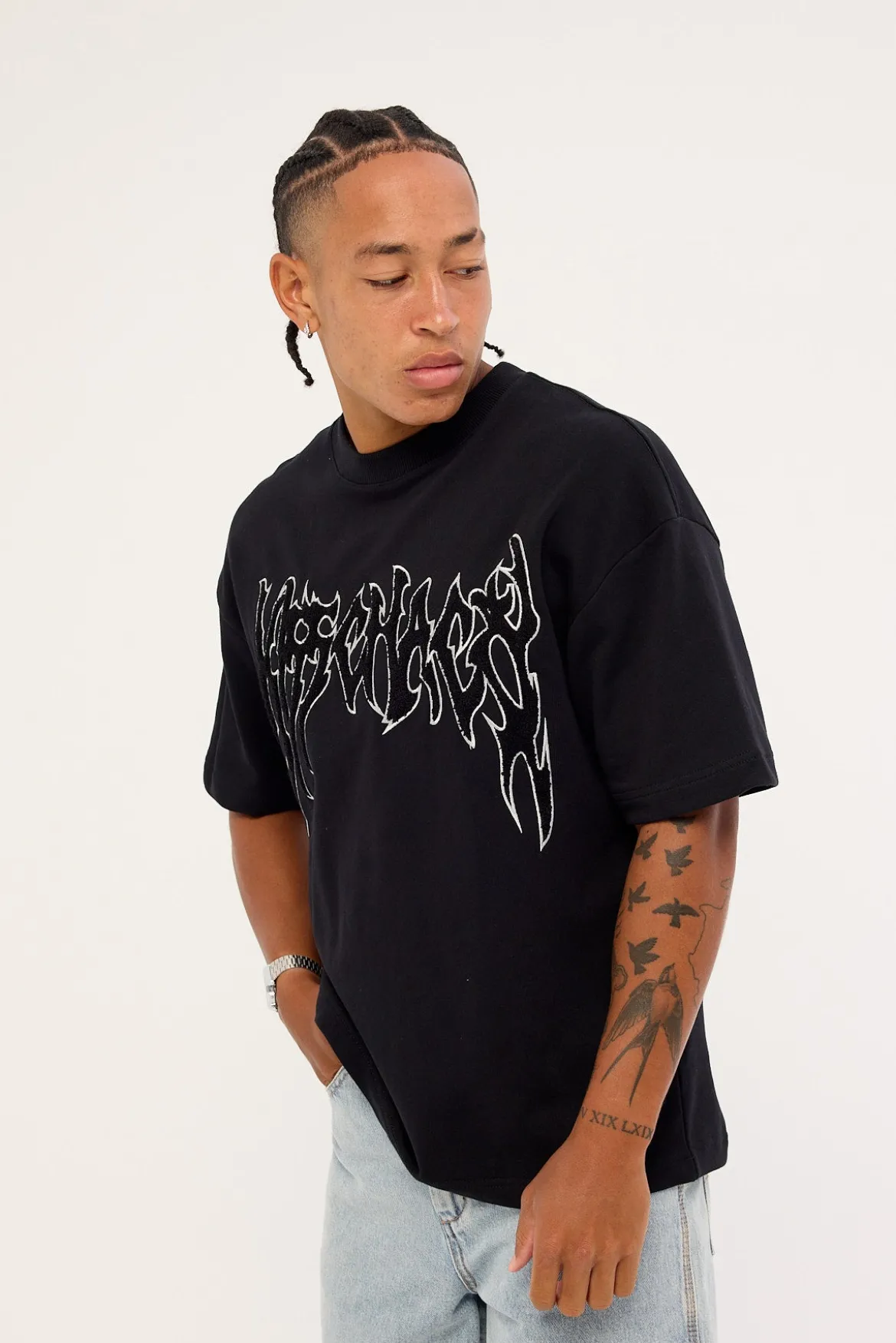 Scyth Loopback Street Tee Jet Black