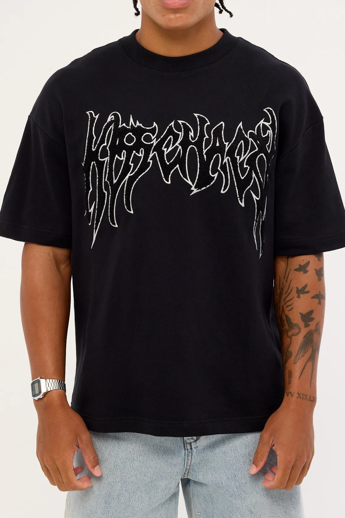 Scyth Loopback Street Tee Jet Black
