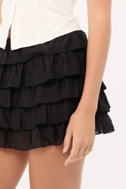 Sea Breeze Frill Skort Black