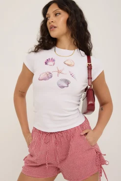 Sea Mist Baby Tee White