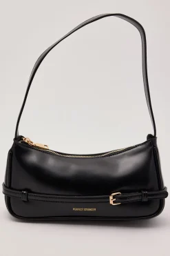 Selene Mini Buckle Handbag Black