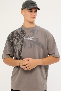 Seraph Oversize Super Heavy Tee Smoke Grey