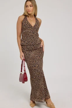 Serengeti Leopard Maxi Skirt Leopard