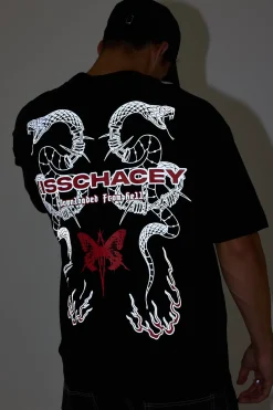 Serpent Street Tee Jet Black