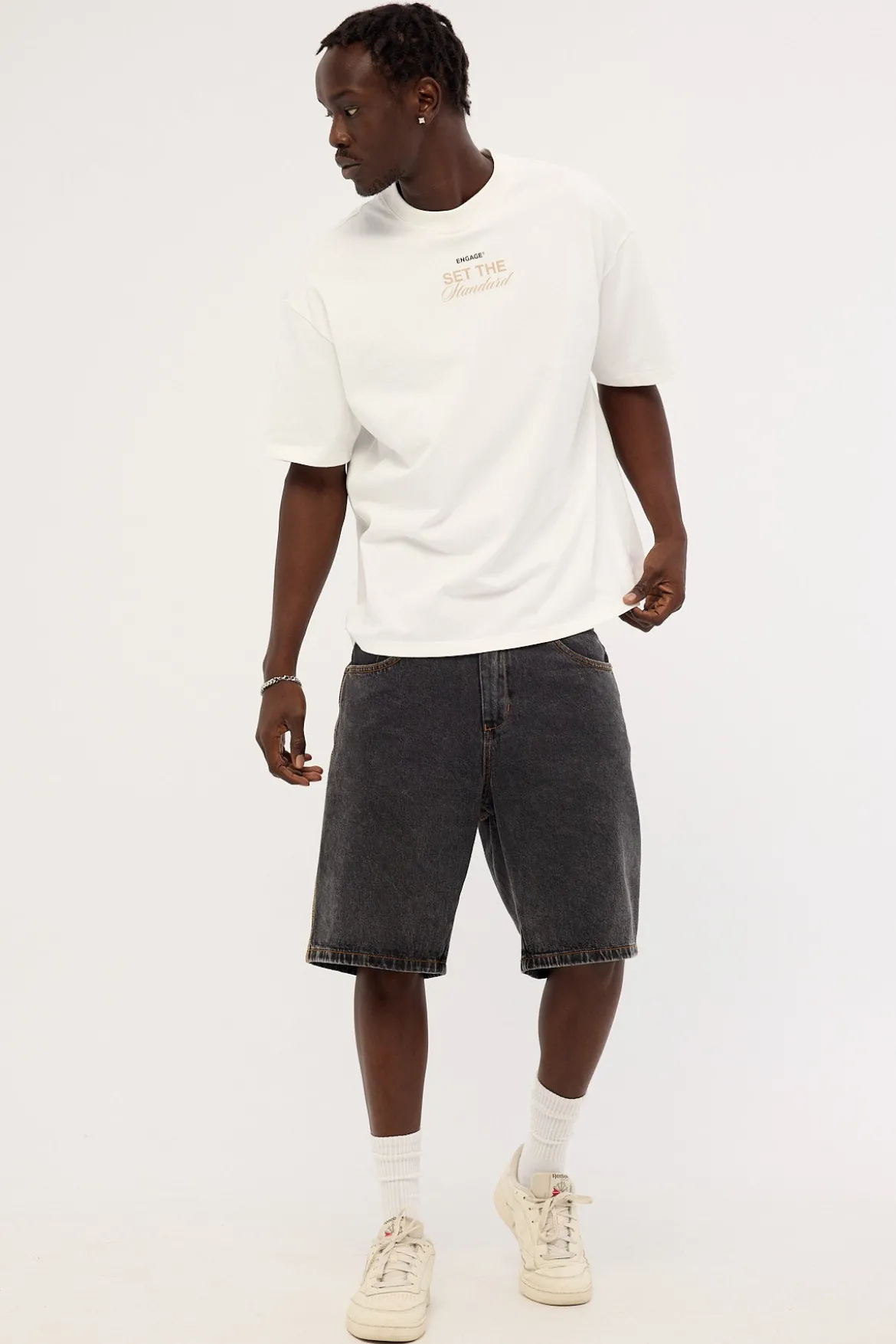 Set The Standard Oversized Tee Off White