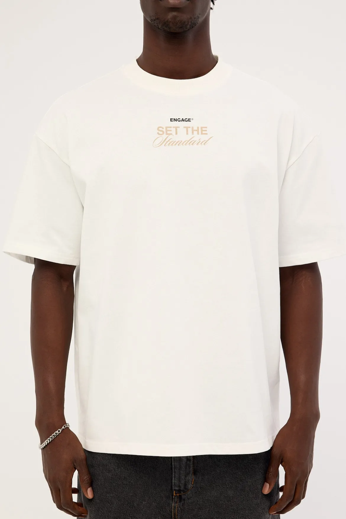 Set The Standard Oversized Tee Off White