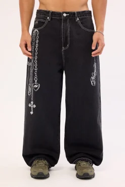 Shackle Behemoth Super Baggy Jean Dirty Washed Black