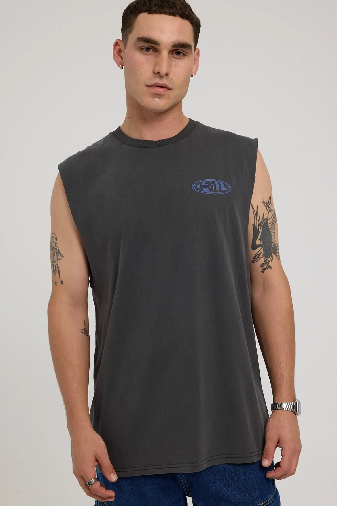 Shadow Merch Fit Muscle Tee Merch Black