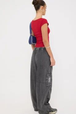 Shadow Realm Wide Leg Pant Washed Black
