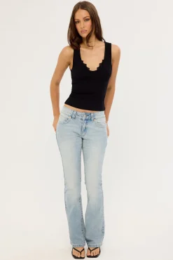 Sharni V Neck Tank Top Black