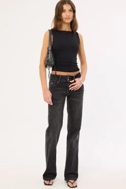 Shatter Bootcut Low Rider Black Rinse
