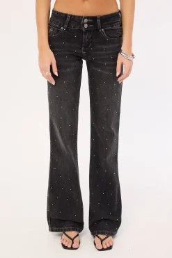 Shatter Bootcut Low Rider Black Rinse