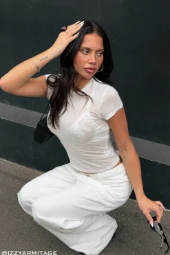 Sheer Baby Tee White