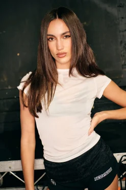 Sheer Baby Tee White