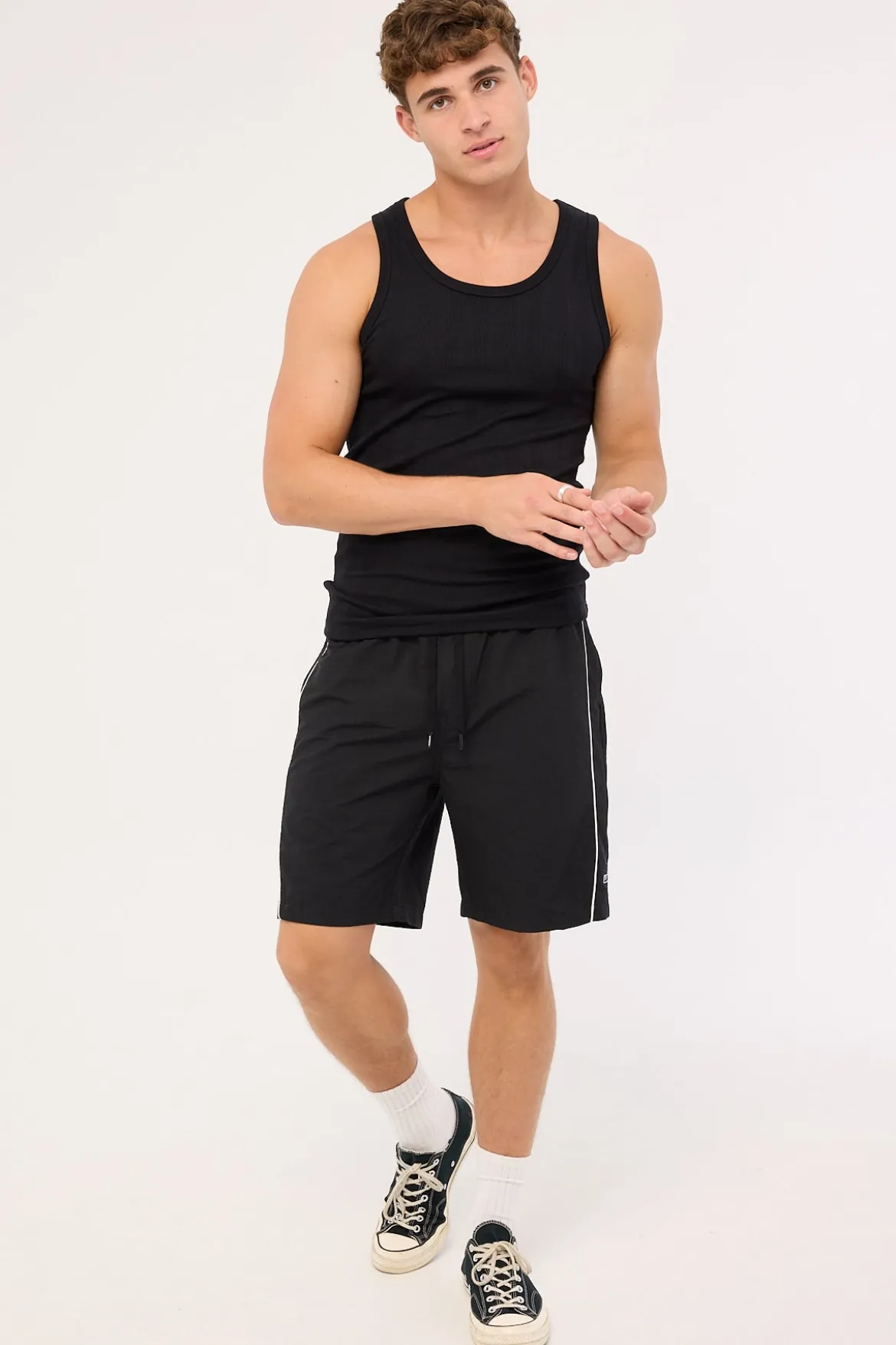 Shooter Elastic Waist Boardshort Black