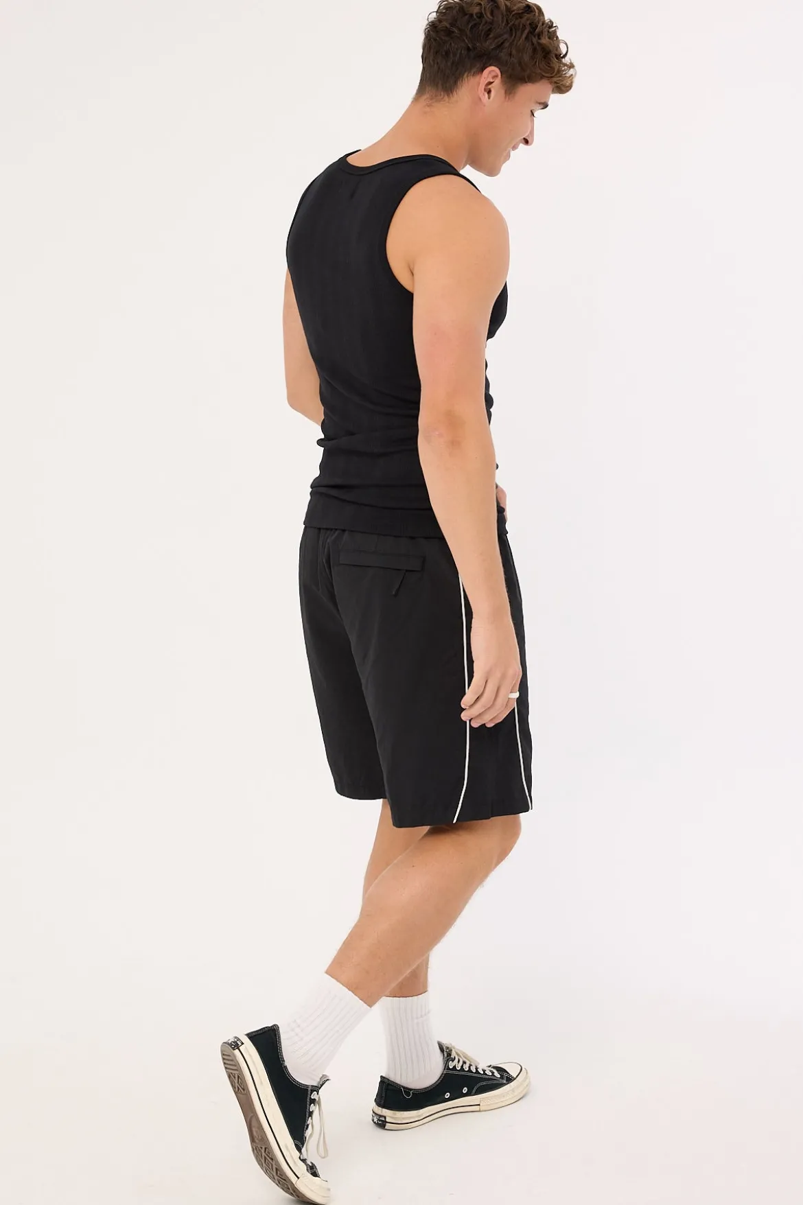 Shooter Elastic Waist Boardshort Black