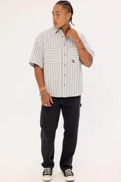 Showdown Shirt Cream/Black Stripe