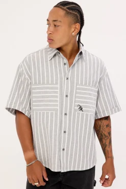 Showdown Shirt Cream/Black Stripe