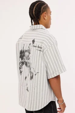 Showdown Shirt Cream/Black Stripe