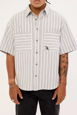 Showdown Shirt Cream/Black Stripe