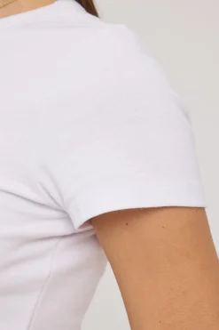 Shroom Staple Rib Tee Optic White