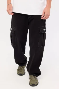 Side Quest Elastic Cargo Pant Black