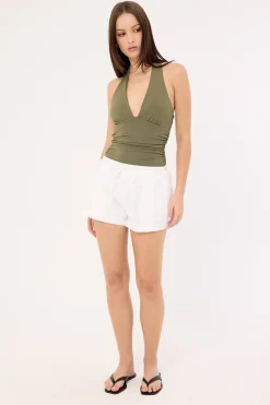 Sienna Pintuck Linen Short White