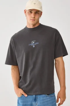 Sigma Brushed Easy Tee Washed Black