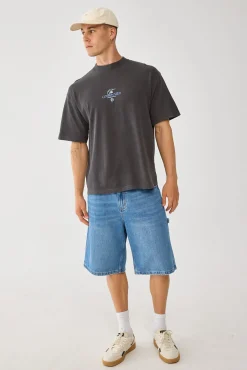 Sigma Brushed Easy Tee Washed Black